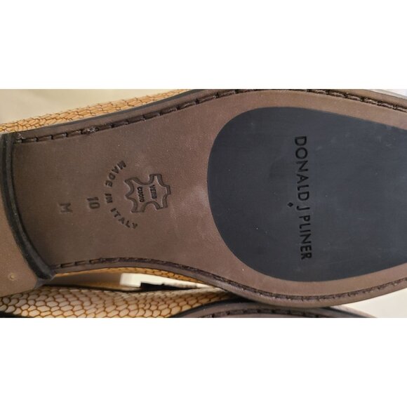 RARE Vintage Donald J Pliner GENUINE Lizard Skin Loafers Sz 10 Made in Italy main image 9